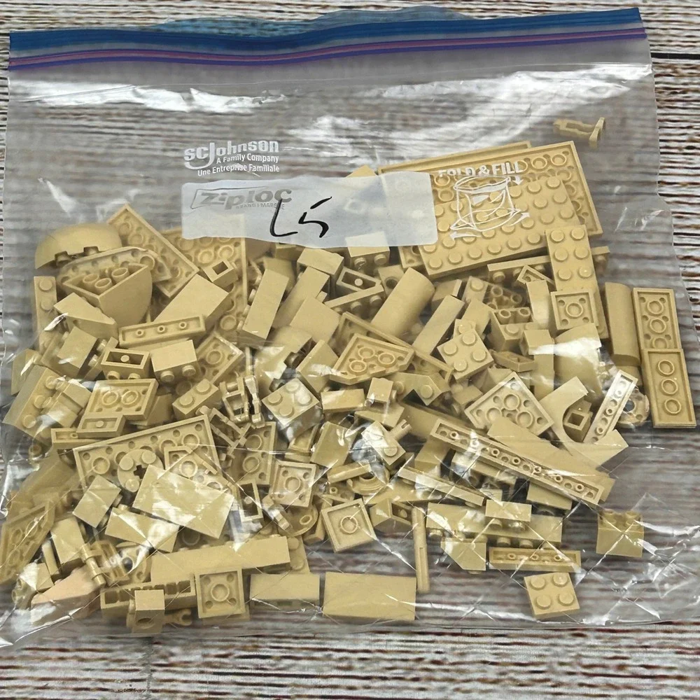 LEGO Tan Bulk Lot 8.0 oz Bricks‎ Plates Specialty Pieces Mixed Parts MOC Sand